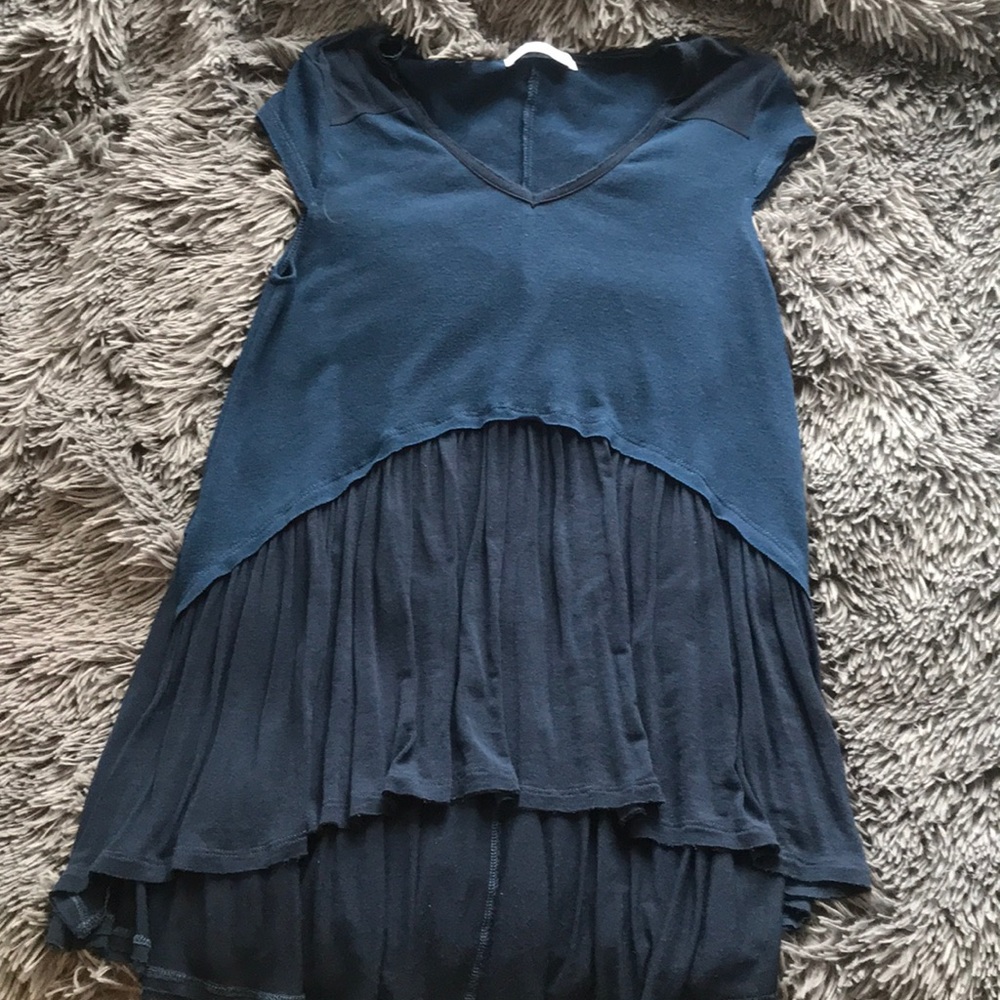 Short sleeve high low shirt